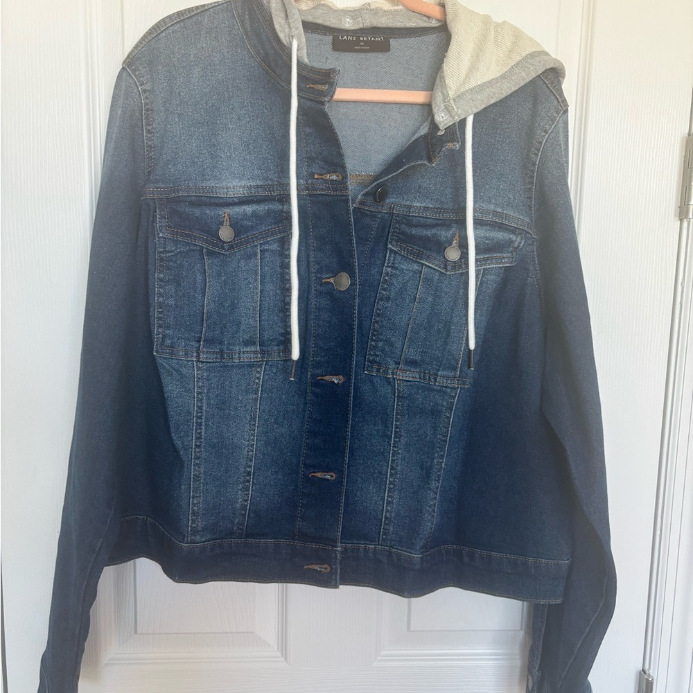Lane Bryant Denim Jacket with Hood